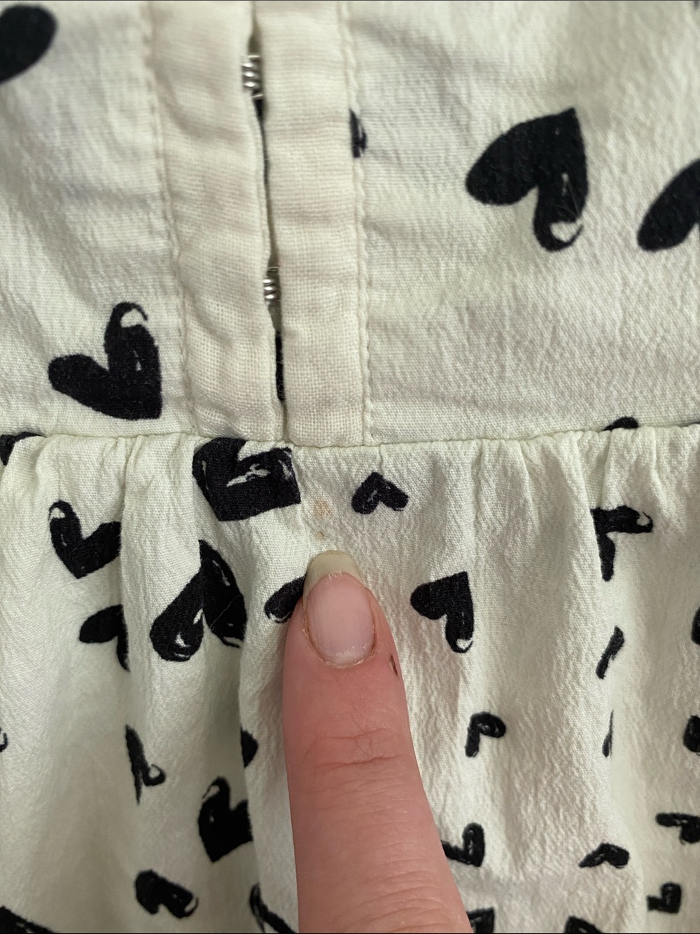 Avec Les Filles Women’s White Midi Dress with Black Heart Print Size 6 - Picture 11 of 11